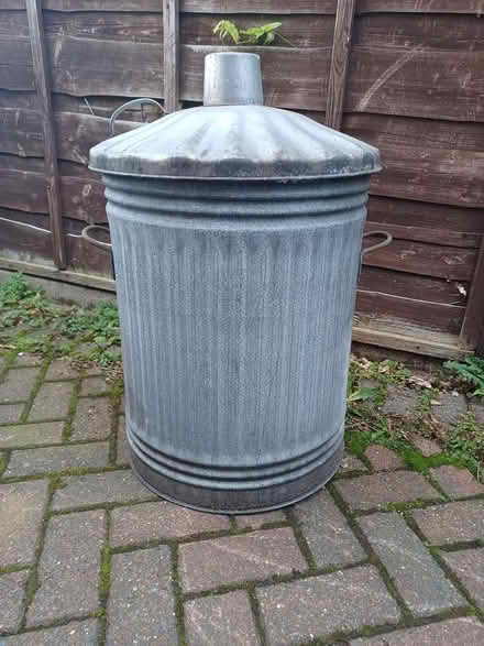 Photo of free Galvanised bin with incinerator lid (Thelwall WA4) #1