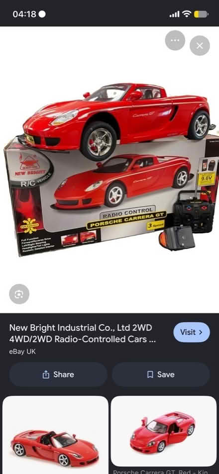 Photo of New Bright 1/6 Scale RC Porsche Carrera GT (Barrowfield G31) #1