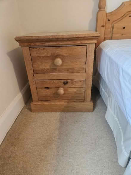 Photo of free Two single beds with mattreses and two matching bedside cabi (East Sheen SW14) #2