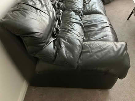 Photo of free Black leather 2-seater sofa (Christchurch BH23) #4
