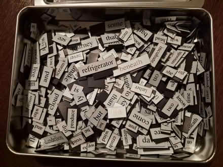 Photo of free Fridge magnet poetry (Toronto) #2
