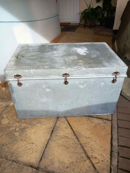 Photo of free Very large galvanised steel trunk (Carnon Downs TR3) #2