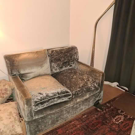 Photo of free 2 x Green Velvet Sofas (Kentish Town NW5) #1