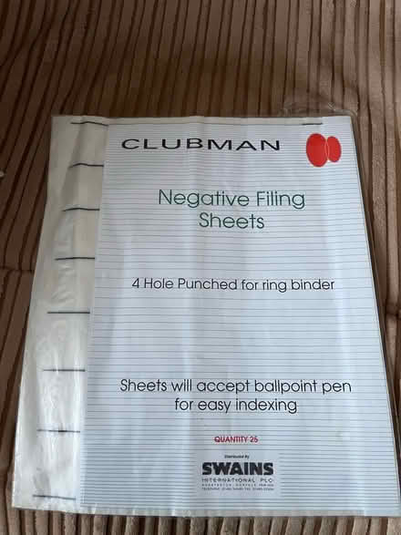 Photo of free Negative sheets (Peasholm YO12) #1