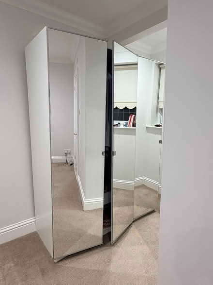 Photo of free White Wardrobe with Mirrored Doors (Hornchurch) #1