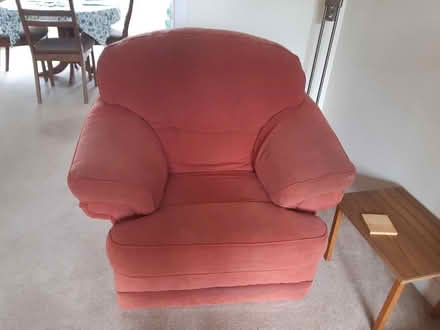 Photo of free Red sofa & 2 chairs (Greasby CH49) #2
