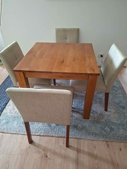 Photo of free Square dining table, chairs and rug (Fairfield, NSW) #1