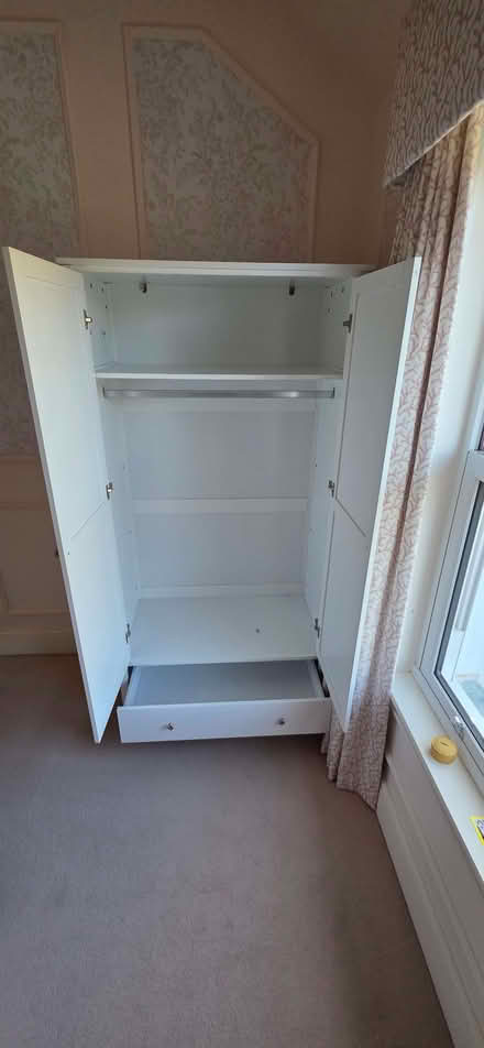 Photo of free White 2 door wardrobe (Warsash SO31) #3