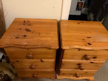 Photo of free Pine bed side tables and desk (Oakley MK43) #3