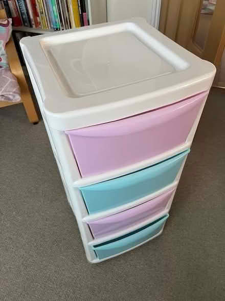 Photo of free 4 draw plastic storage unit (Cambridge GL2) #1