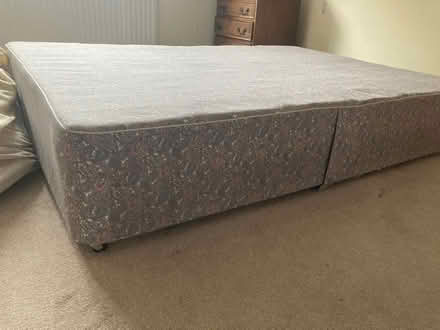 Photo of free Double divan base and mattress with fire resistant label on (Newburgh WN8) #1