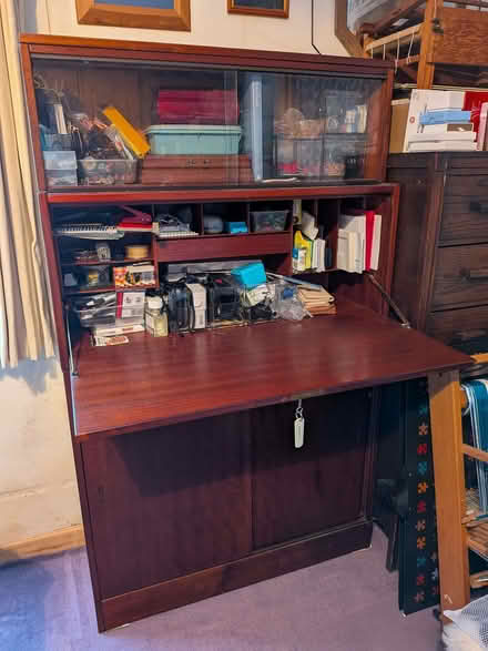 Photo of free Beautiful (teak?) bureau (Llangefni LL77) #3