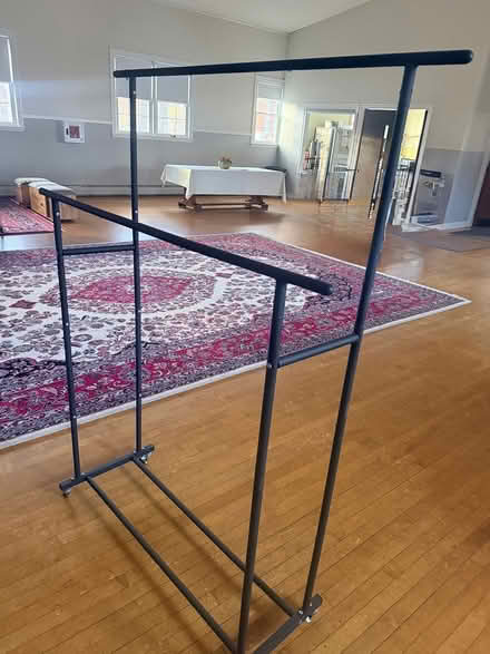 Photo of free Double rack rolling clothing stand (Ayer) #1