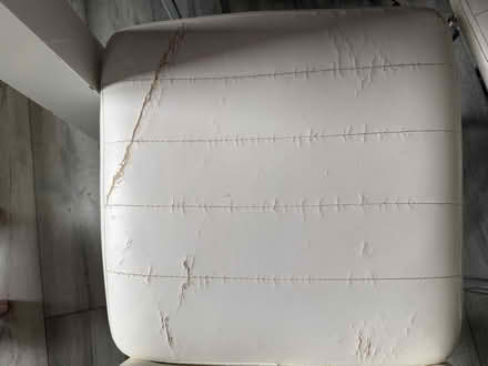 Photo of free White gloss dining table and 4 chairs (Elmwood Court E10) #3