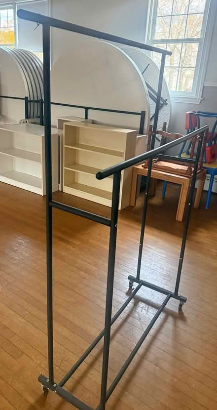 Photo of free Double rack rolling clothing stand (Ayer) #2