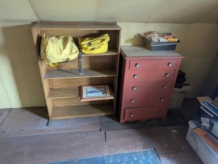 Photo of free Vintage Red Wooden Dresser Set (Ball Sq Somerville) #2