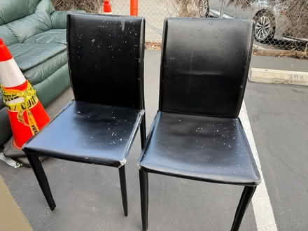 Photo of free Set of two black chairs (Valencia Avenue, Sunnyvale) #1