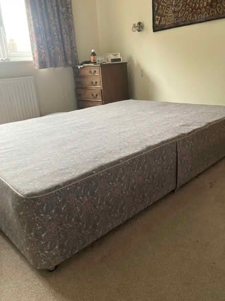 Photo of free Double divan base and mattress with fire resistant label on (Newburgh WN8) #3