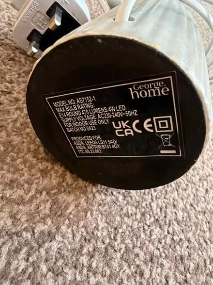 Photo of free 2 grey lamps, both need new shade (Shotton CH5) #4