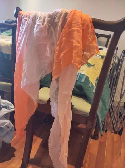 Photo of free Orange scarf (South Quay E14) #1