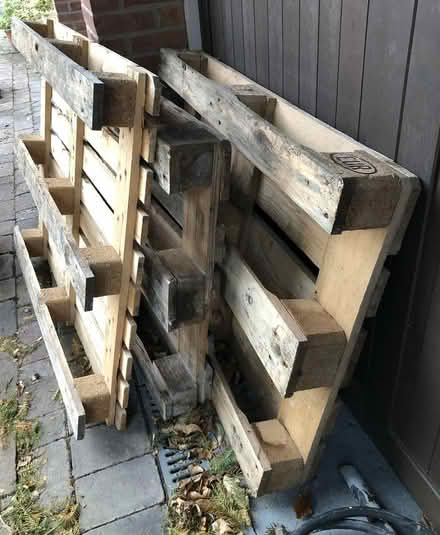 Photo of free 3 sturdy pallets (Marton) #1