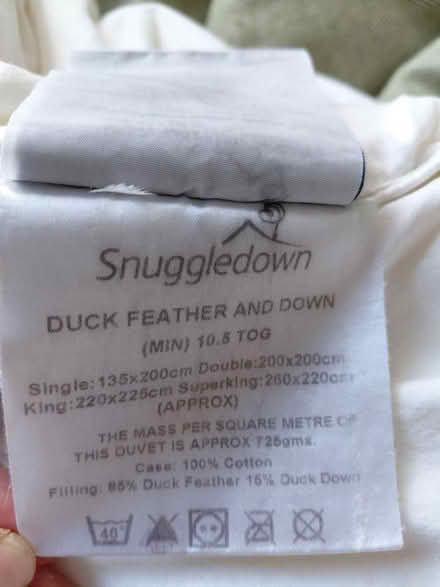 Photo of free Feather Duvet (Knightsfield Welwyn Garden AL8) #2