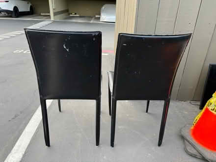Photo of free Set of two black chairs (Valencia Avenue, Sunnyvale) #3