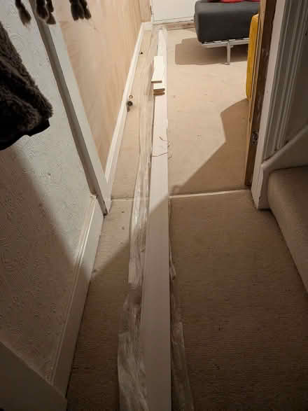 Photo of free 4400mm length bullnose MDF skirting 2 lengths plus off cuts (Crookes S10) #2
