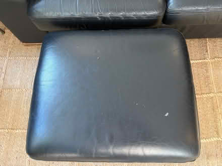 Photo of free Leather 2-Seater Sofa & Footstool (Palmers Green N13) #2
