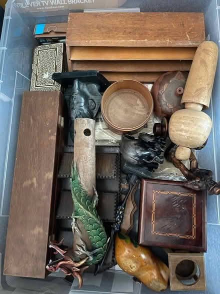 Photo of free Large box of wooden items (Tameside SK14) #1