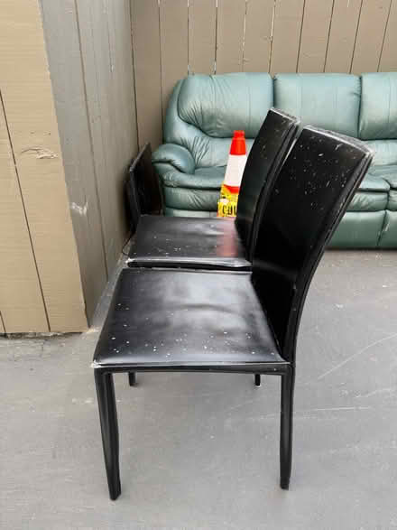 Photo of free Set of two black chairs (Valencia Avenue, Sunnyvale) #2