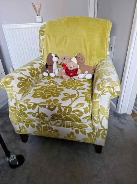 Photo of free Accent chair in chatruse (Swaffham Bulbeck) #1