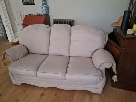 Photo of free Beige 3 seater sofa (Kew TW9) #1