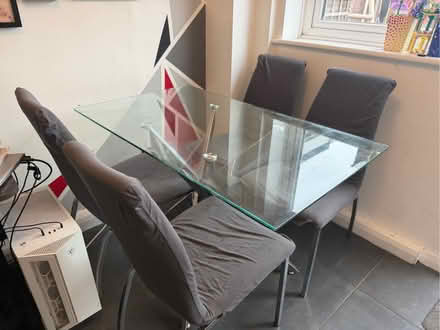 Photo of free Glass dining table and chairs (Great Sutton CH66) #1
