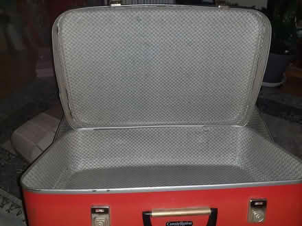 Photo of free 2 red vintage hard case suitcases (Shadwell E1) #2