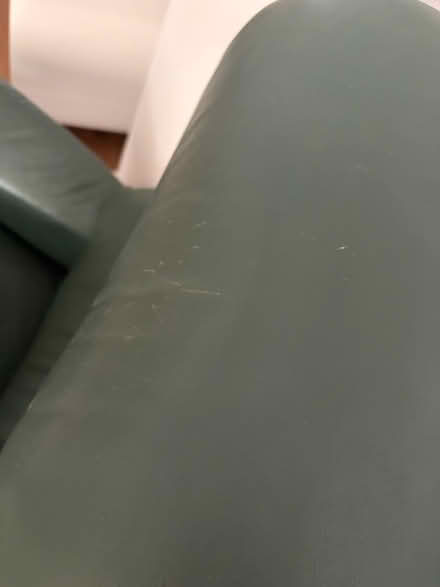 Photo of free Leather recliner chair & foot stool (Fleet GU52) #3