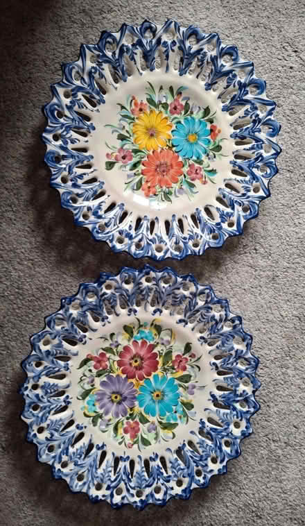 Photo of free Two large Portuguese vintage wall plates (Appleby-in-Westmorland CA16) #1