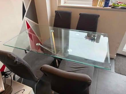 Photo of free Glass dining table and chairs (Great Sutton CH66) #3