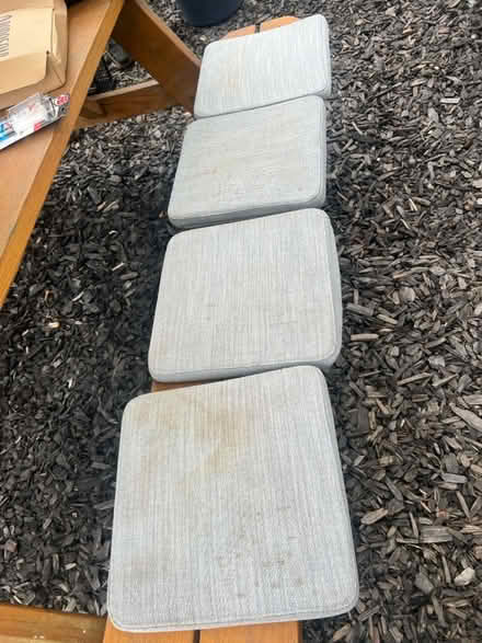 Photo of free 4 seat cushions 14 x 14 (Hawthorne) #1