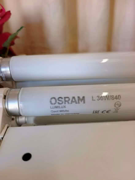 Photo of free 48" Double Osram Fluorescent Light Fittings (Woodchurch TN26) #1