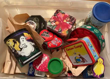Photo of free Bin of mixed tins (Eatontown) #1