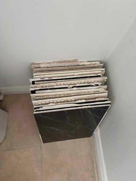 Photo of free Black bathroom tiles (Hastings) #2