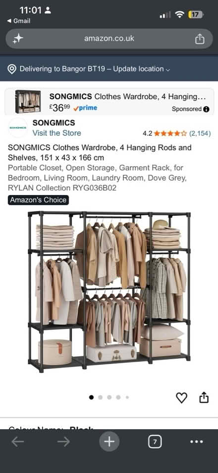 Photo of free Open wardrobe (Waterlooville PO7) #2