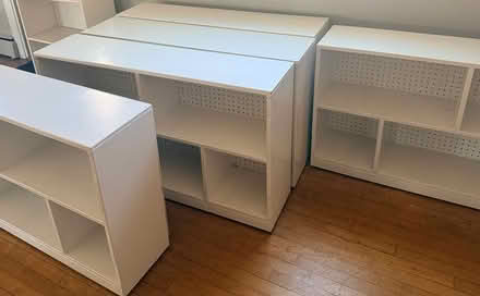 Photo of free Wood Book Shelves/Cubbies on wheels (Ayer) #3