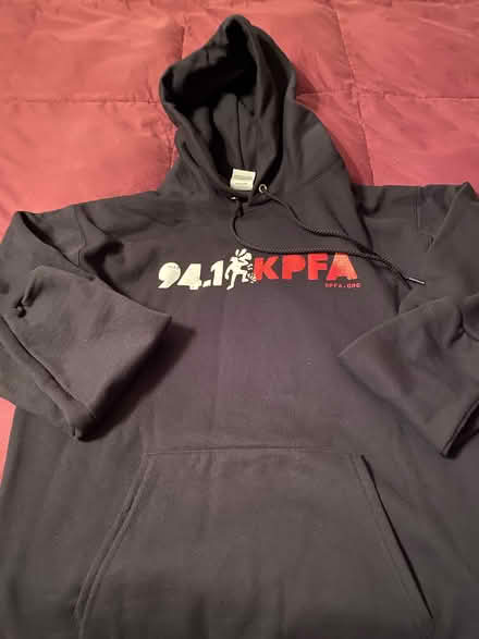 Photo of free KPFA new Hanes Hoodie w/pockets (San Anselmo, near the "hub") #1