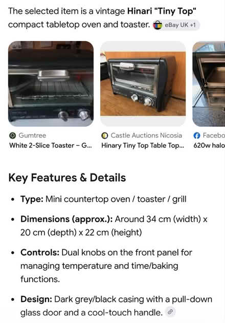Photo of free Hinari compact tabletop oven (Manchester M19) #3
