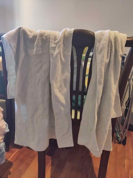 Photo of free 2 white hand towels (South Quay E14) #1