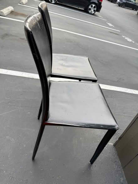 Photo of free Set of two black chairs (Valencia Avenue, Sunnyvale) #4