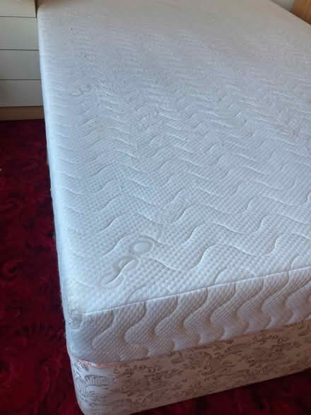 Photo of free Double divan base and mattress with fire resistant label on (Newburgh WN8) #2