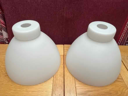 Photo of free Pair of white glass lampshades (Grange CH48) #1